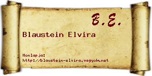 Blaustein Elvira névjegykártya