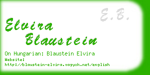 elvira blaustein business card